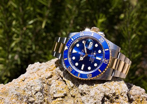 rolex sub 2 tone blue review|Rolex Submariner Reference 116613 Blue Sunburst Dial .